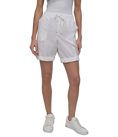 DKNY Sport by Donna Karan Smocked Waist Convertible Cargo Shorts