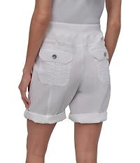 DKNY Sport by Donna Karan Smocked Waist Convertible Cargo Shorts