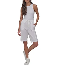 DKNY Sport by Donna Karan Smocked Waist Convertible Cargo Shorts