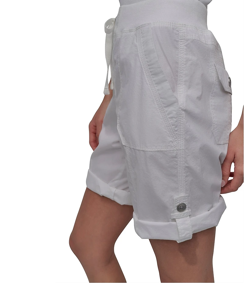 DKNY Sport by Donna Karan Smocked Waist Convertible Cargo Shorts
