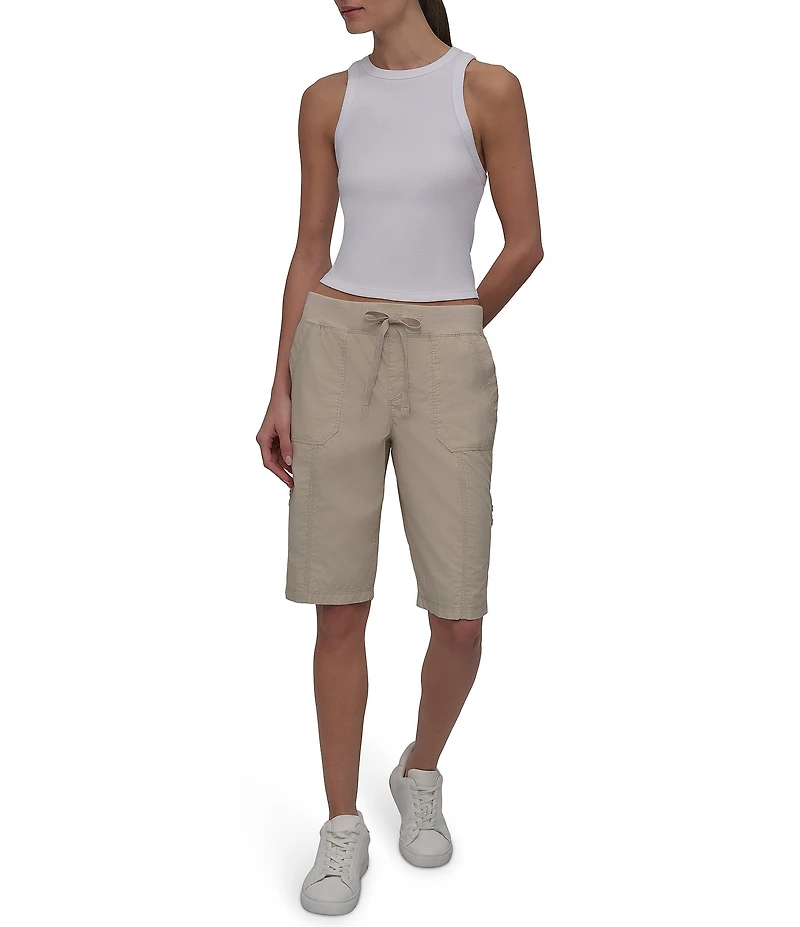 DKNY Sport by Donna Karan Smocked Waist Convertible Cargo Shorts