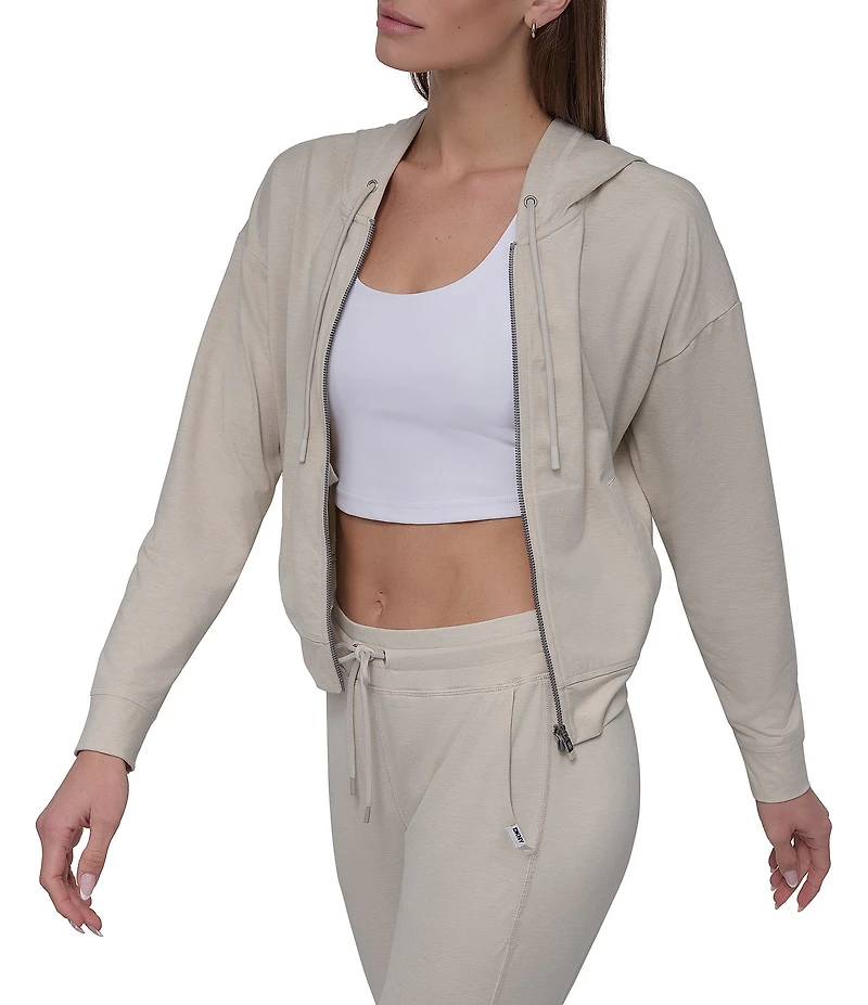 DKNY Sport by Donna Karan Spacedye Full Zip Long Sleeve Hoodie