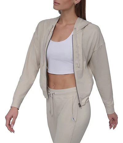 DKNY Sport by Donna Karan Spacedye Full Zip Long Sleeve Hoodie
