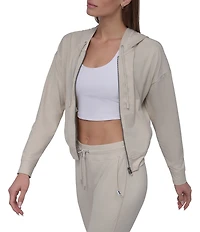 DKNY Sport by Donna Karan Spacedye Full Zip Long Sleeve Hoodie