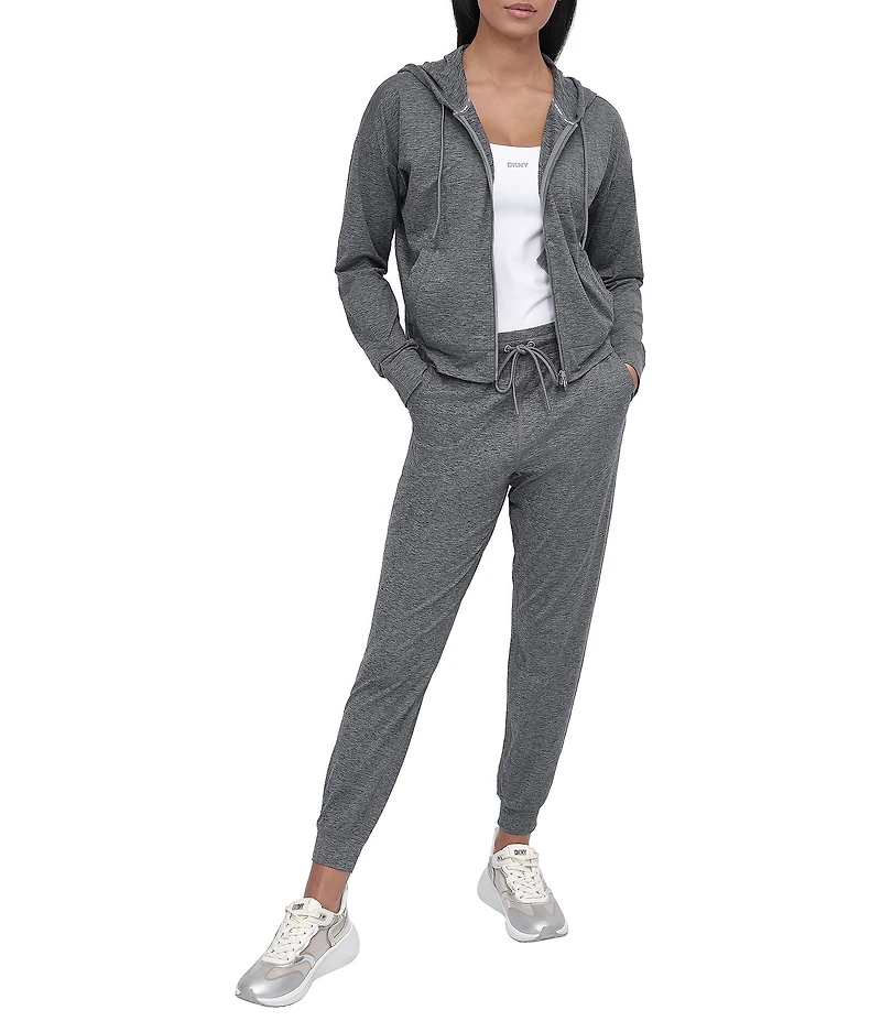 DKNY Sport by Donna Karan Spacedye Full Zip Long Sleeve Hoodie