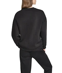 DKNY Sport by Donna Karan Stacked Animal Print Logo Crewneck Sweatshirt