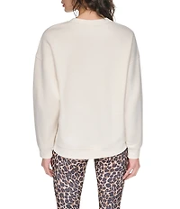 DKNY Sport by Donna Karan Stacked Animal Print Logo Crewneck Sweatshirt