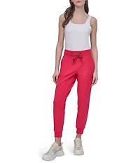 DKNY Sport by Donna Karan Two Tone Drawcord Cuffed Joggers