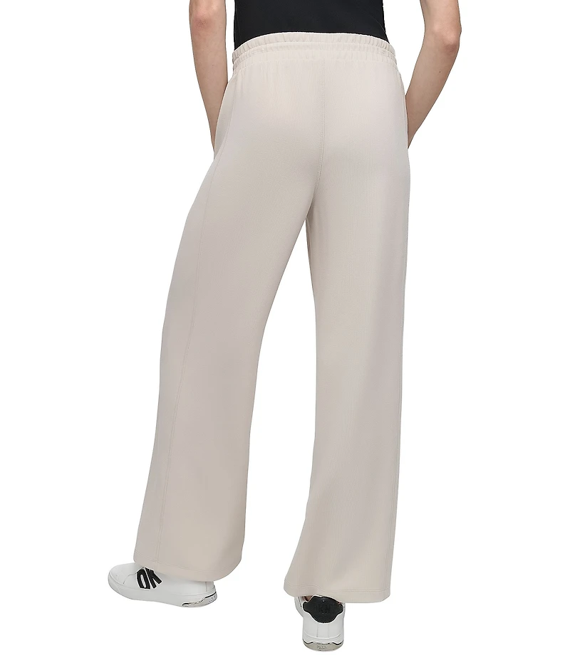 DKNY Sport by Donna Karen Highline Ribbed High Waist Wide Leg Pants