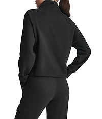 DKNY Sport by Donna Karan Logo Half Zip Stand Collar Pullover