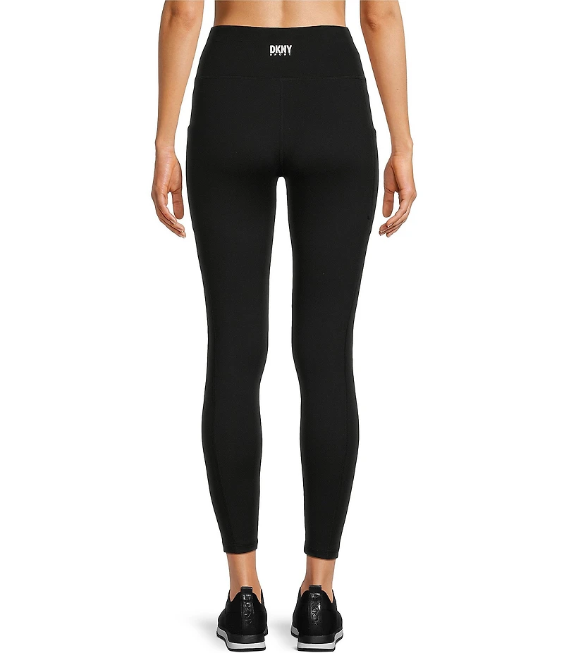 DKNY Sport by Donna Karan Sueded Compression High Waisted Ankle Length Leggings