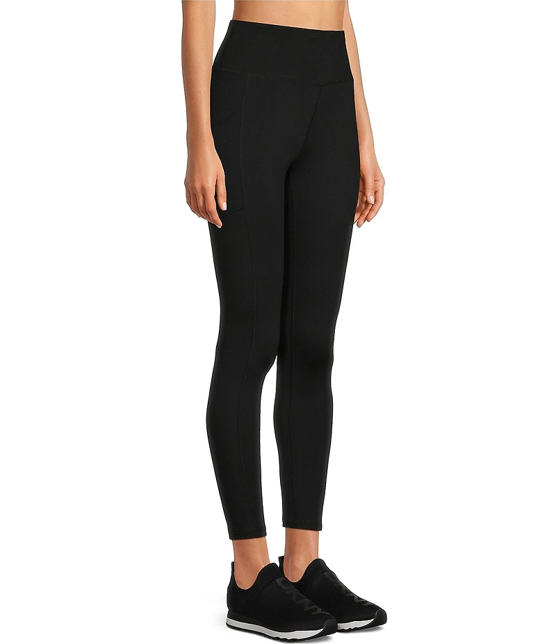 DKNY Sport by Donna Karan Sueded Compression High Waisted Ankle Length Leggings
