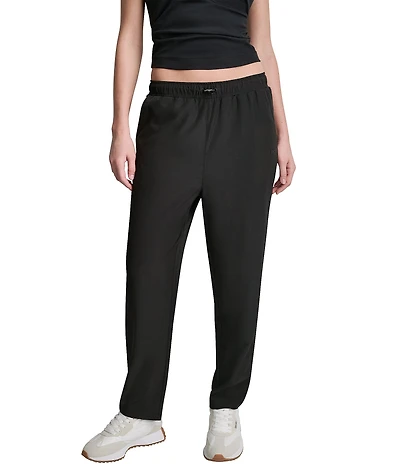 DKNY Sports by Donna Karan Hudson Stretch Woven High Rise Tapered Straight Leg Pants