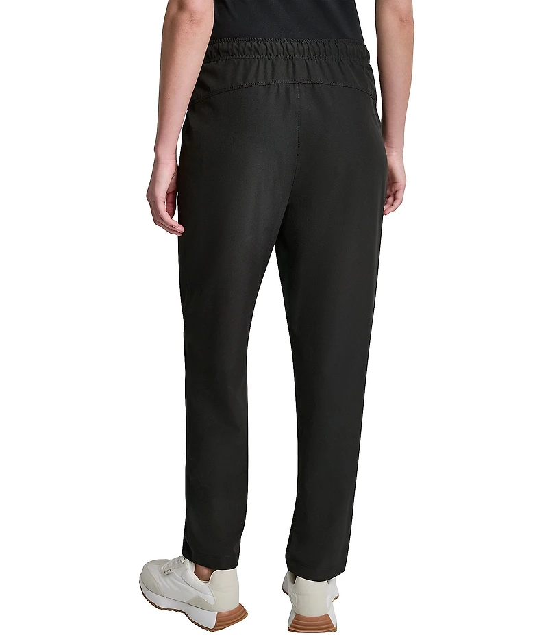 DKNY Sports by Donna Karan Hudson Stretch Woven High Rise Tapered Straight Leg Pants