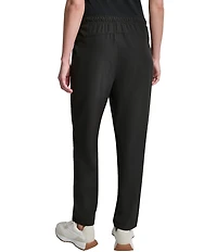 DKNY Sports by Donna Karan Hudson Stretch Woven High Rise Tapered Straight Leg Pants