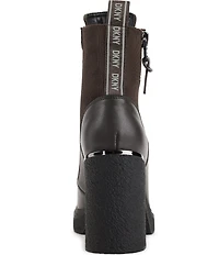 DKNY by Donna Karan Toia Leather Lace Up Platform Booties