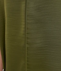 DKNY by Donna Karan Woven V-Neck Short Sleeve Blouse