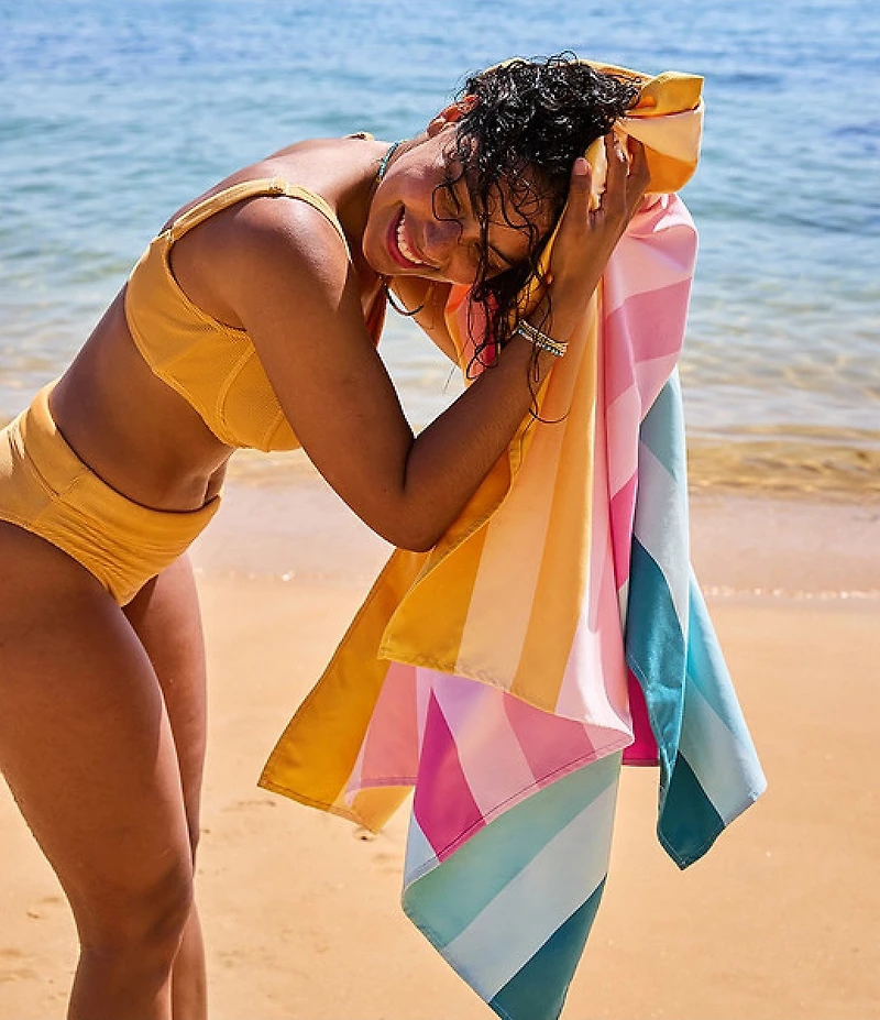 Dock & Bay Summer Shop Collection Coastal Candy Striped Quick Dry Beach Towel