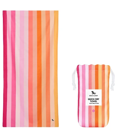Dock & Bay Summer Shop Collection Multi Striped Quick Dry Beach Towel