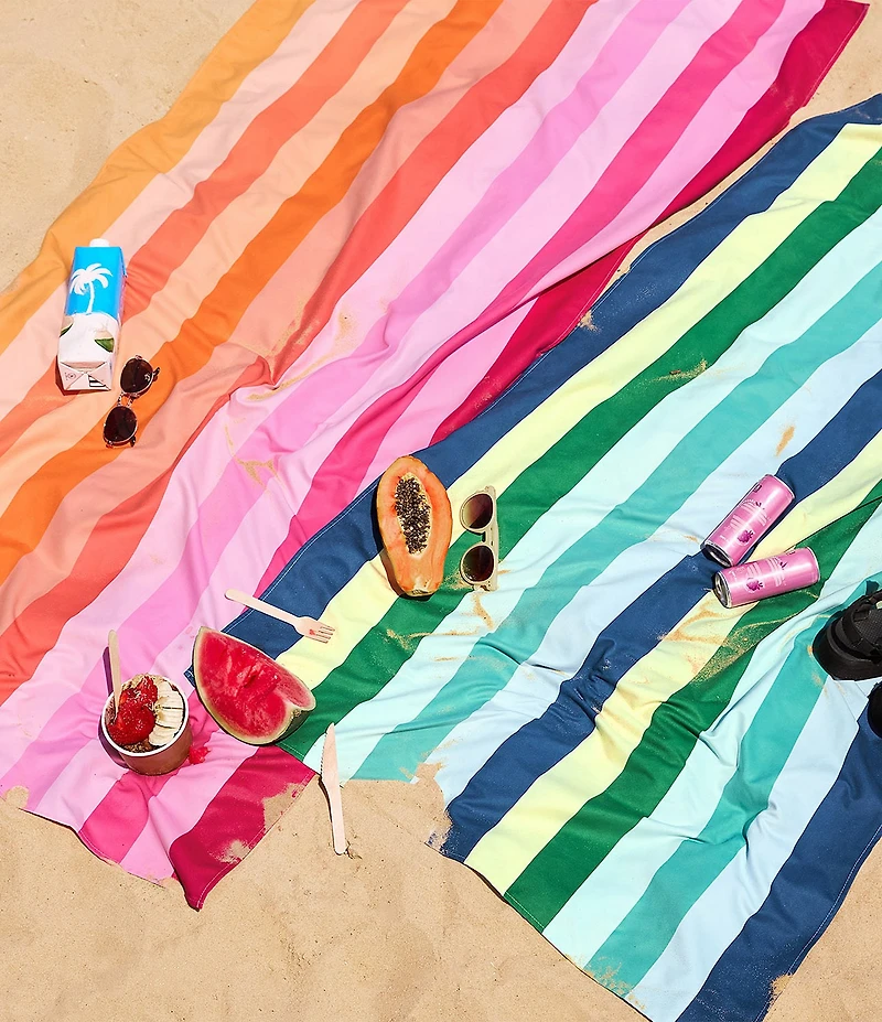Dock & Bay Summer Shop Collection Multi Striped Quick Dry Beach Towel
