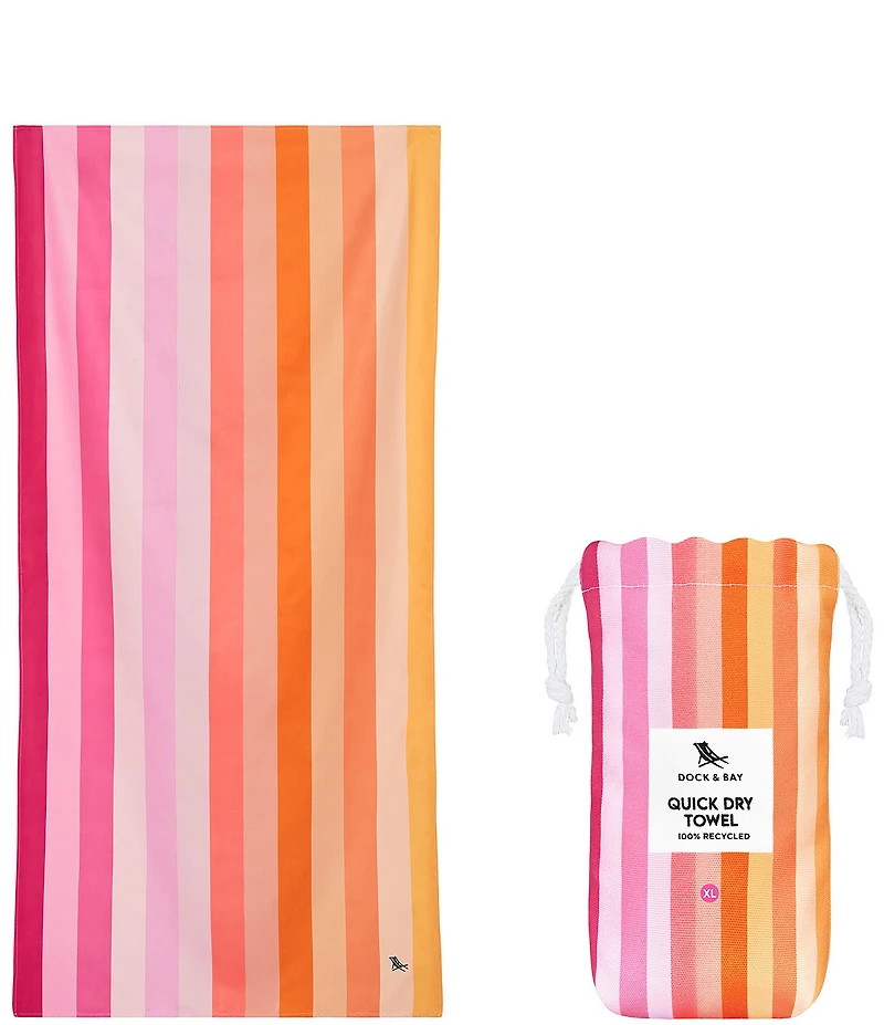 Dock & Bay Summer Shop Collection Multi Striped Quick Dry Beach Towel