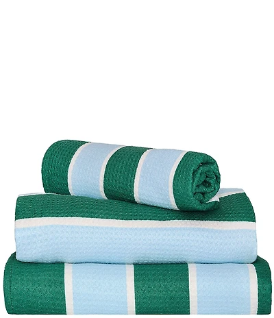 Dock & Bay Waffle Texture Striped Quick Dry and Recycled Materials Bath Towel