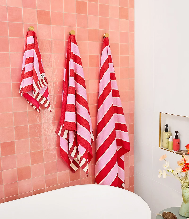 Dock & Bay Waffle Texture Striped Quick Dry and Recycled Materials Bath Towel