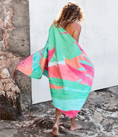 Dock & Bay Summer Shop Collection Hot Tropics Quick Dry XL Beach Towel with Pouch