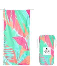 Dock & Bay Summer Shop Collection Hot Tropics Quick Dry XL Beach Towel with Pouch