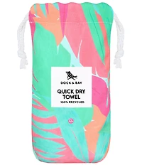 Dock & Bay Summer Shop Collection Hot Tropics Quick Dry XL Beach Towel with Pouch