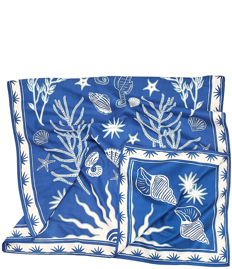 Dock & Bay Summer Shop Collection Ocean Treasure Quick Dry XL Beach Towel with Pouch