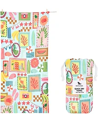 Dock & Bay Wish You Were Here Quick Dry XL Beach Towel with Pouch