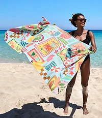 Dock & Bay Wish You Were Here Quick Dry XL Beach Towel with Pouch