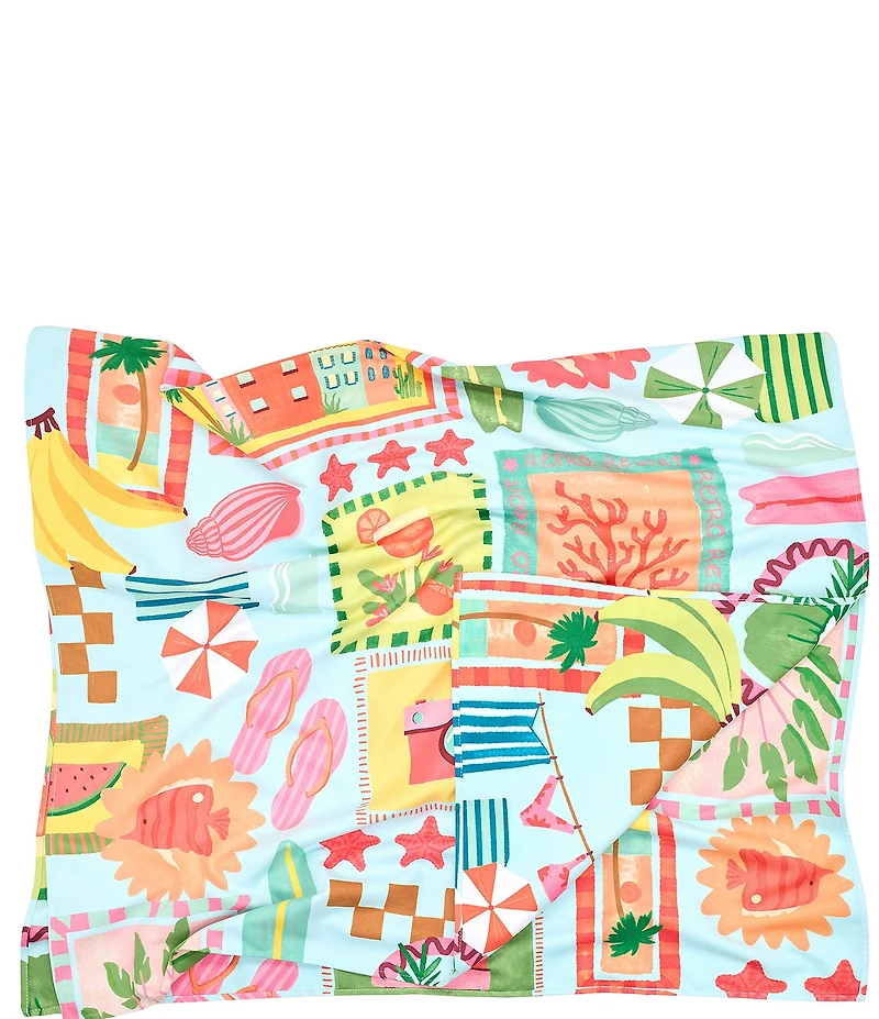 Dock & Bay Wish You Were Here Quick Dry XL Beach Towel with Pouch