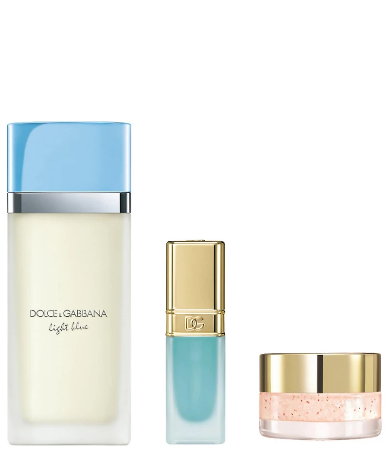 Dolce & Gabbana Light Blue Eau de Toilette and Lip Care Beauty 3-Piece Gift Set