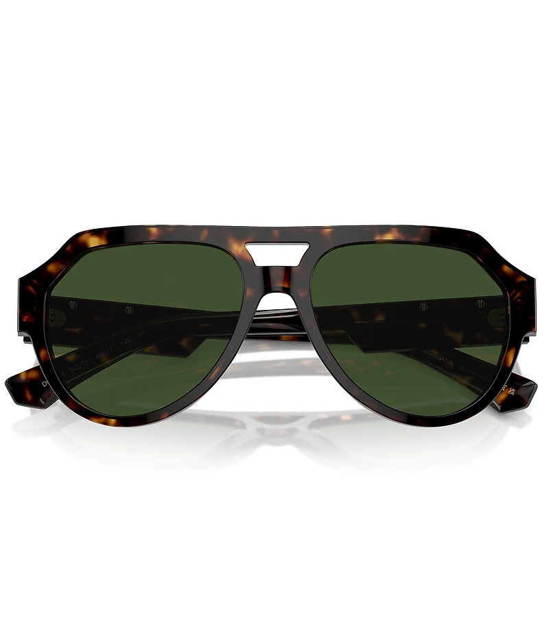 Dolce & Gabbana Men's DG4466 56mm Havana Aviator Sunglasses