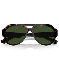 Dolce & Gabbana Men's DG4466 56mm Havana Aviator Sunglasses