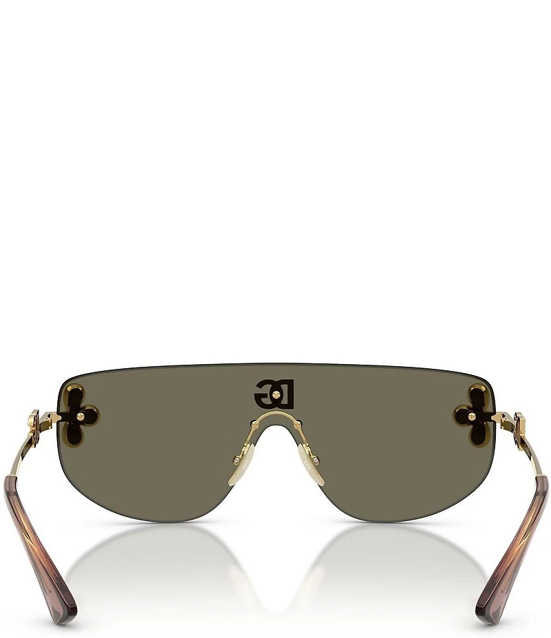 Dolce & Gabbana Women's DG2333B 38mm Jewel Mirrored Shield Sunglasses