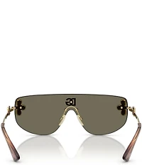 Dolce & Gabbana Women's DG2333B 38mm Jewel Mirrored Shield Sunglasses