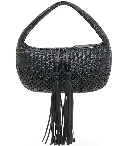 Dolce Vita Zenia Woven Leather Fringe Tassle Shoulder Bag