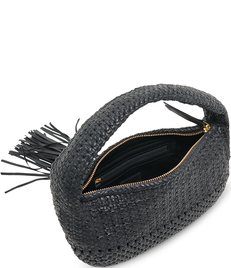 Dolce Vita Zenia Woven Leather Fringe Tassle Shoulder Bag