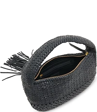 Dolce Vita Zenia Woven Leather Fringe Tassle Shoulder Bag