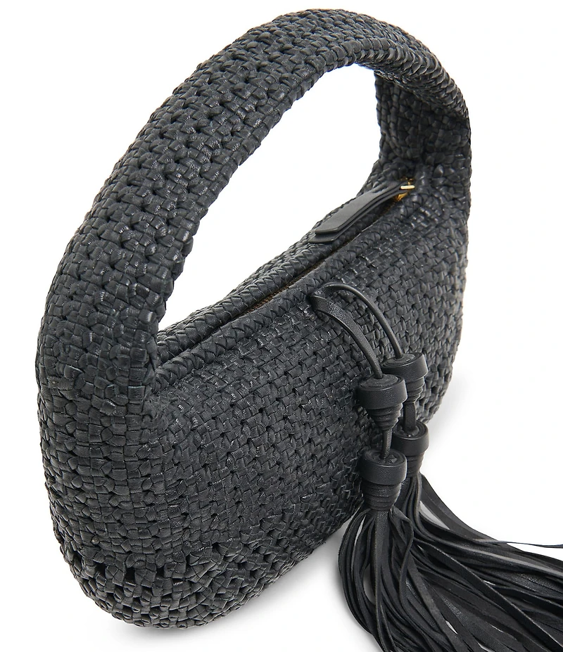 Dolce Vita Zenia Woven Leather Fringe Tassle Shoulder Bag