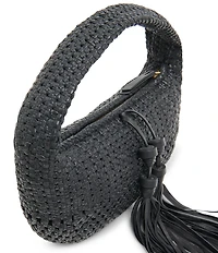 Dolce Vita Zenia Woven Leather Fringe Tassle Shoulder Bag
