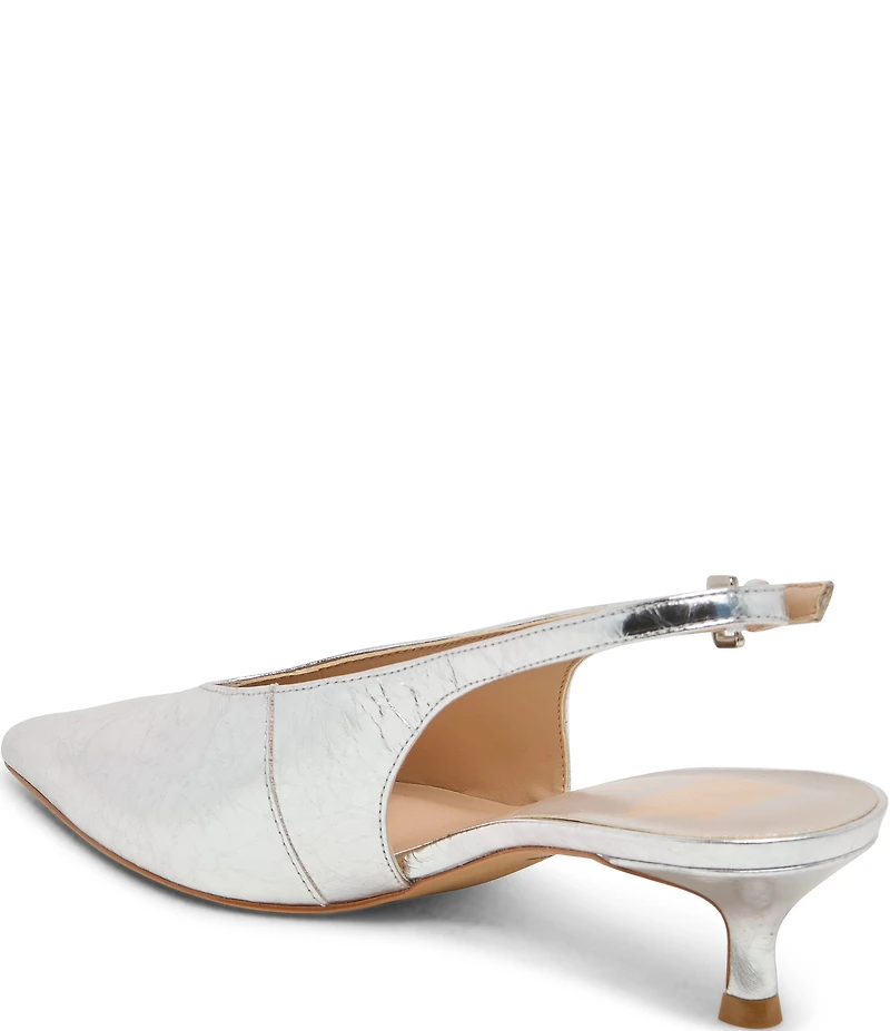 Dolce Vita Alenna Leather Kitten Heel Slingback Pumps