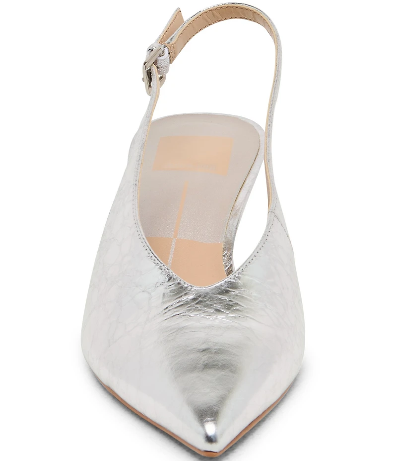 Dolce Vita Alenna Leather Kitten Heel Slingback Pumps