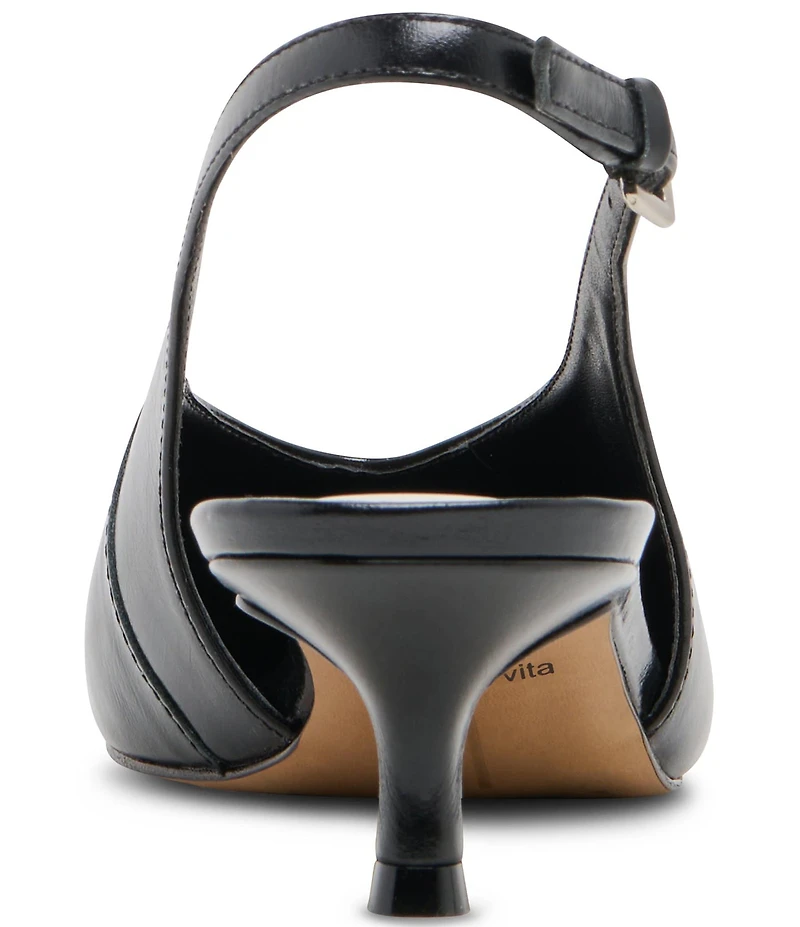 Dolce Vita Alenna Leather Kitten Heel Slingback Pumps