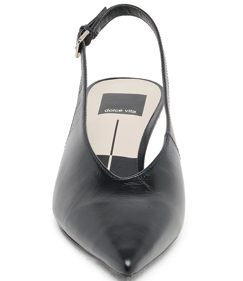 Dolce Vita Alenna Leather Kitten Heel Slingback Pumps