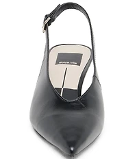 Dolce Vita Alenna Leather Kitten Heel Slingback Pumps