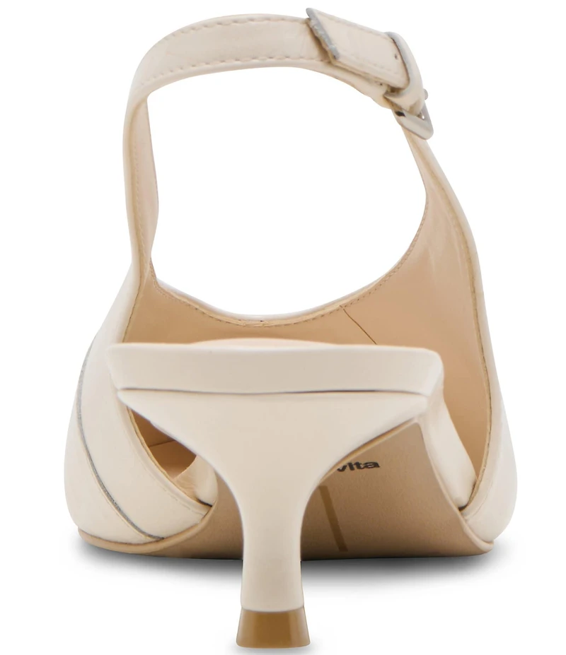 Dolce Vita Alenna Leather Kitten Heel Slingback Pumps